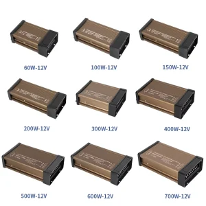 Waterproof IP43 Rainproof AC-DC LED Driver Power Supply 12V 220V Input 60W-700W Single Output