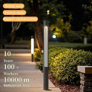 Waterproof IP65 Smart LED Solar Lawn Light with Five Solar Panels Aluminum Garden Lamp RoHS Certified