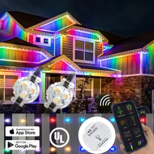 Waterproof IP68 RGB Controller Pixel LED Roof Eave Lighting, Plastic, Rechargeable