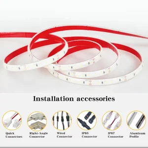 Waterproof LED Strip Light 12V 24V 2700K 3000K 4000K 6500K Light String 10mm IP67 RoHS CE for Garden Home Mall Outdoor Project