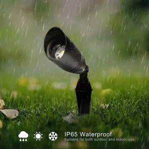 Waterproof MR16 LED Brass Landscape Light 6W 24V RGBW with Smart WiFi Control for Outdoor Lawn