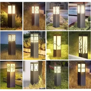 Waterproof Outdoor LED Garden Lamp with Aluminum Body LED Lawn Pillar Lights for Park Villa & Road Landscape Lighting