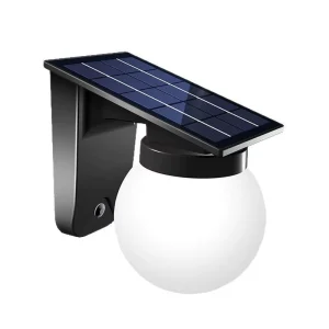 Waterproof Outdoor Solar Wall LED Round Sconce Adjustable Brightness for Front Door Garage Cylinder Solar Lamp