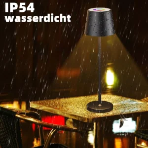 Waterproof Portable Rechargeable Table Lamp Touch Control Dimmable Bedside Table Lamp with RGB Light