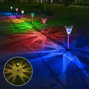 Waterproof Sensor Solar Outdoor Light RGB Rechargeable LED Garden Lights