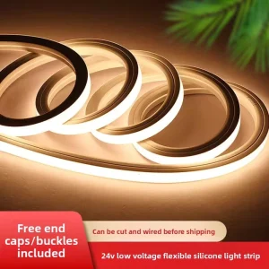 Waterproof Silicone Low-Voltage 24V IP65 LED Light Strip Flexible Surface-Mounted Recessed Linear