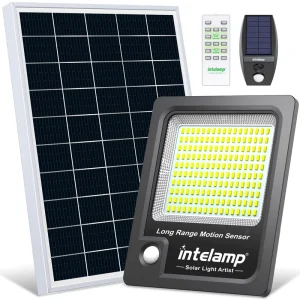 Waterproof Smart LED Solar Floodlight with Motion Sensor Wall Mounted