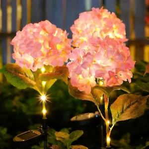 Waterproof Solar Embroidered Lights Outdoor Simulation Flower Decorative Lights for Garden Courtyard Lawn Landscape Lighting