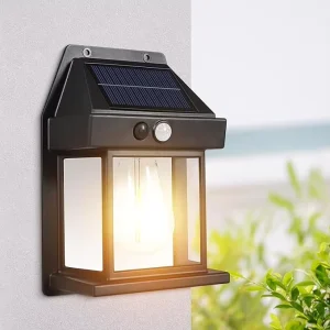 Waterproof Solar LED Wall Light, 5000K Daylight, Wireless Control, IP65, Garden Use