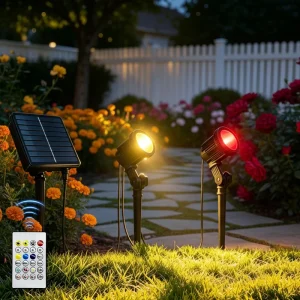 Waterproof Solar Lawn Light, LED RGB, Smart App-Controlled, Outdoor Garden Pathway Light