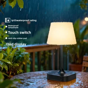 Waterproof Table Lamp for Outdoor Camping or Indoor Emergency, Reading, and Decorative Use