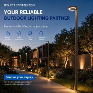 Weatherproof LED Outdoor Garden Lights Halo Ring Head Design Landscape Lighting Die Cast Aluminum for Residential Villa Backyar