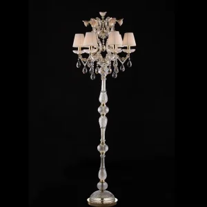 Wedding Candle Crystal Floor Lamp Luxury Handmade Glass Rose Decoration Hotel Lobby and Villa Floor Lamp