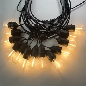 Wedding FairyDecor S14 10m Outdoor Waterproof Warm White LED String Lights for Garden Decor IP65 220V Decorative Lighting