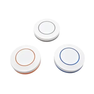 White 1-Button Round Wireless Remote Control Radio Frequency Lighting Transmitter Durable Plastic