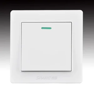 White Fire-Resistant PC Panel 16A 250V 1 Gang 2 Way Electrical Wall Switch CCC/CQC Certified