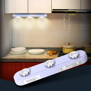White Plastic LED Cabinet Light with Sensor Control for Bedroom and Kitchen