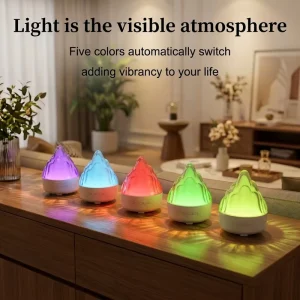 White RGB Starry Sky LED Projector Night Light with Speaker and USB Rechargeable Battery