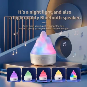 White RGB Starry Sky LED Projector Night Light with Speaker and USB Rechargeable Battery
