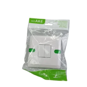 White UK Standard Light Wall Switch 1 Gang