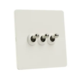 White Wall Toggle Electric Light Switch UK Matte Power Socket EU France Standard USB Charging Port Outlet Stainless Steel Panel