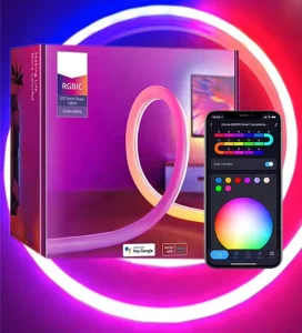 Wi-Fi RGB LED Neon Strip Light, 3m/5m, App Control, Music Sync