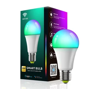 Wi-Fi Smart Bulb App 2.4G Remote and Voice Control RGBCW
