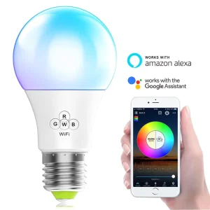 Wi-Fi Smart LED Bulb E27 A60 RGBW Dimmable Voice Control