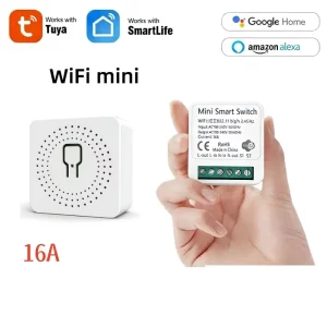 Wi-Fi Smart Light Switch Module with Flip Design Multi-Wiring Support Home Use Android App and Voice Control