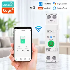 Wi-Fi Smart Timer Switch 63A Miniature Circuit Breaker MCB PA66 240V 50/60Hz Wireless Remote Control