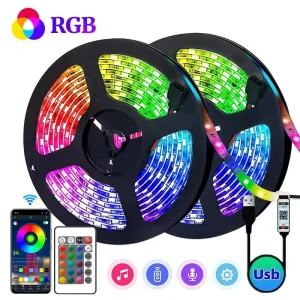 WiFi APP Music-Sync RGB LED Strip Light 12V Remote Control SMD5050 2835