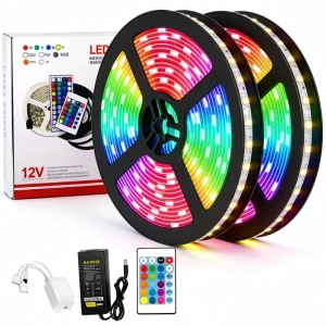 WiFi App Remote Controlled 16M RGB LED Light Strip Black PCB 12V DC IP20 Indoor