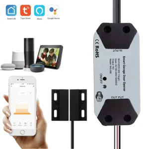 WiFi Automatic Garage Door Controller Remote Control Switch Compatible with Alexa and Google Home