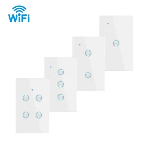 WiFi BLE Touch Light Switch Groove US Touch Panel Wall Switch
