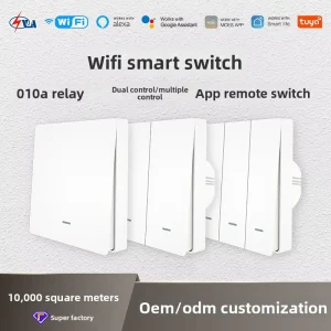 WiFi Button Switch App Timed Control Power-Off Memory Wall Panel Flame-Retardant PC No Display