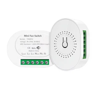 WiFi Ceiling Fan Breaker Module Remote Control with App, Voice, Timer, and Speed Adjustment