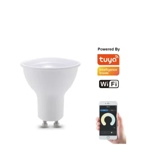 WiFi GU10 LED Smart Spotlight Bulb Works with Google Home Dimmable Multicolored Daylight