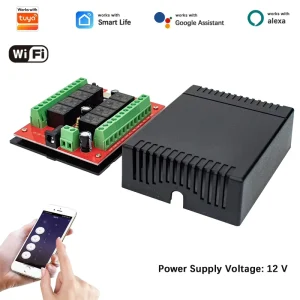 WiFi Garage Door Controller 12V Smart Light Switch Receiver Module Voice Control