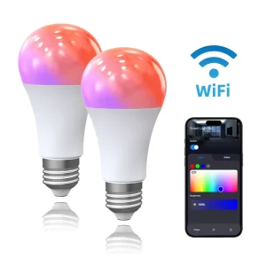 WiFi HomeKit Smart RGBCW E27 Light Bulb Compatible with Alexa and Google Home Color-Changing Dimmable LED Light