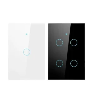 WiFi Intelligent Touch Black and White Switch Australian Standard Single Zero Fire Universal Switch Remote Voice Control