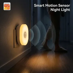 WiFi Motion Sensor Night Light with 120° 5M Detection, RGB and Warm White, Timer