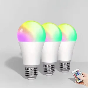 WiFi Multicolor RGBW 10W Dimmable Smart LED Light Bulb with Remote for Bedroom and Party