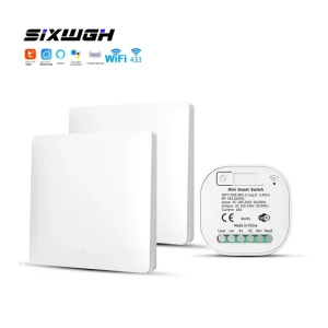 WiFi RF Kinetic Wireless Light Switch 1-Gang Battery-Free App and Voice Control Kit