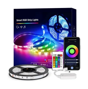 WiFi RGB LED Light Strip with Music Sync, App Control, Waterproof
