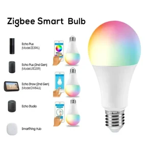 WiFi RGB Smart LED A19 E27 Bulb Wireless App Control Adjustable