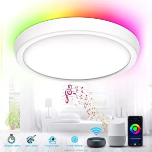 WiFi RGB Smart LED Ceiling Light with App and Voice Control for Living Room