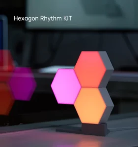 WiFi RGB Smart LED Light Panel Modular Hexagon Design with 16 Million Colors, 3-Piece Set