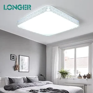 WiFi RGB Square LED Ceiling Light with App/Remote Control, Dimmable, PVC, White