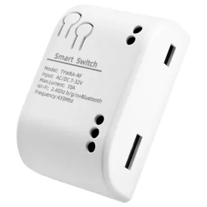 WiFi Remote Control Light Switch 10A AC/DC 7V-32V with Self-Locking Interlock Inching Dry Contact