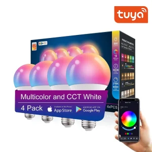 WiFi Smart Bulb E27 Dimmable RGBW LED Lamp App Controlled